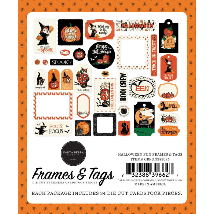 Carta Bella Halloween Fun - Ephemera Frames & Tags