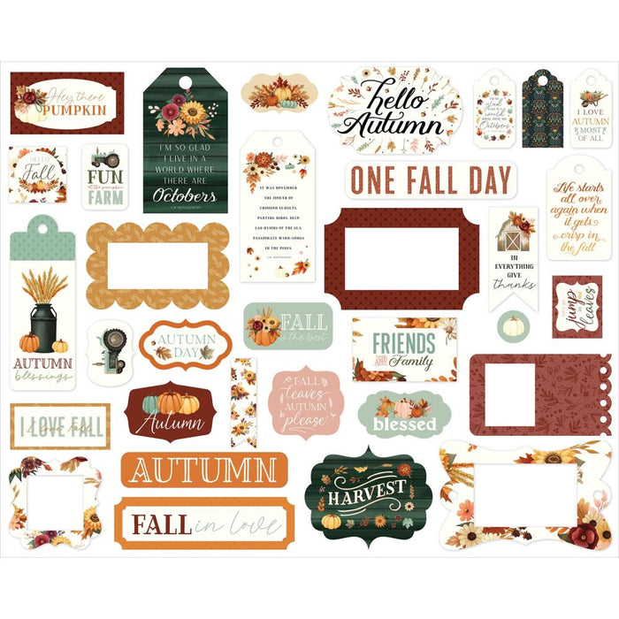 Carta Bella Harvest - Ephemera Frames & Tags