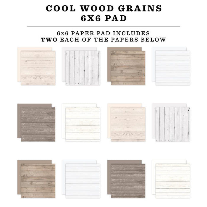 Echo Park Cool Wood Grains - 6x6 Pad