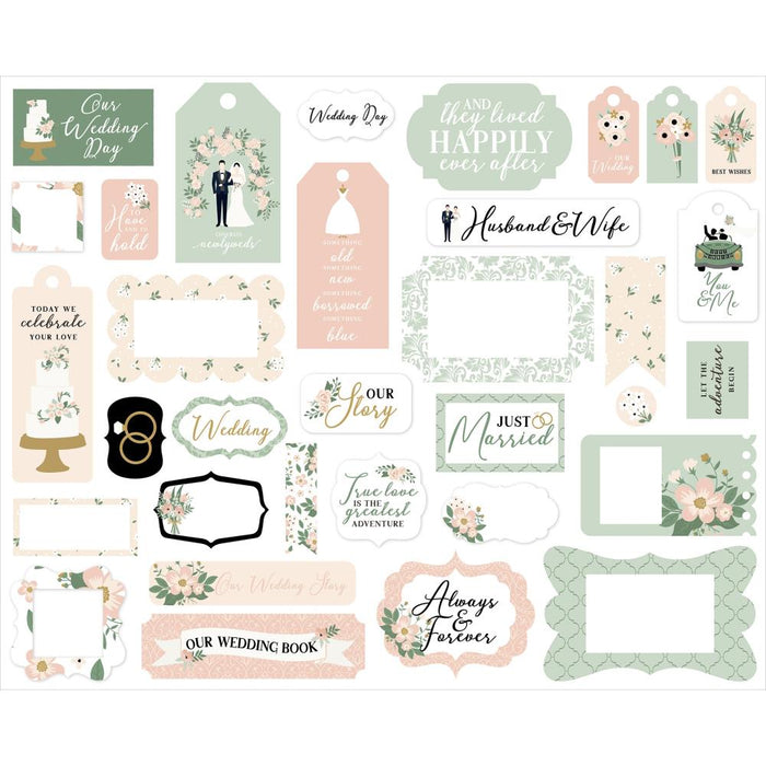 Echo Park Marry Me - Ephemera Frames & Tags