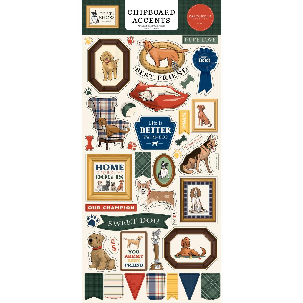 Carta Bella Best In Show - Chipboard Accents