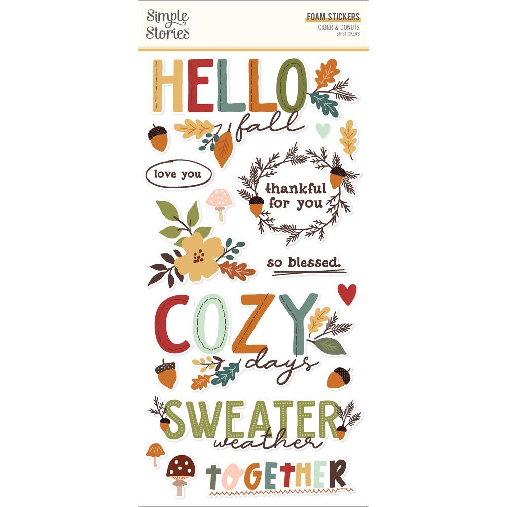 Simple Stories Cider & Donuts - Foam Stickers