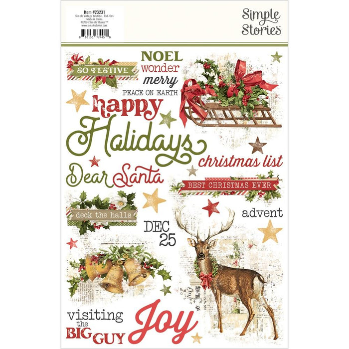 Simple Stories Simple Vintage Yuletide - Rub-Ons