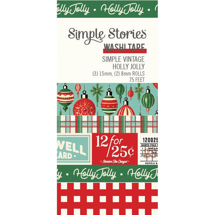 Simple Stories Simple Vintage Holly Jolly - Washi Tape