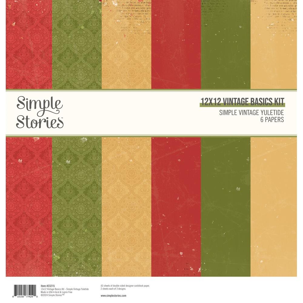 Simple Stories Simple Vintage Yuletide - 12x12 Simple Basics Collection Kit