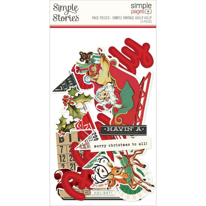 Simple Stories Simple Vintage Holly Jolly - Page Pieces