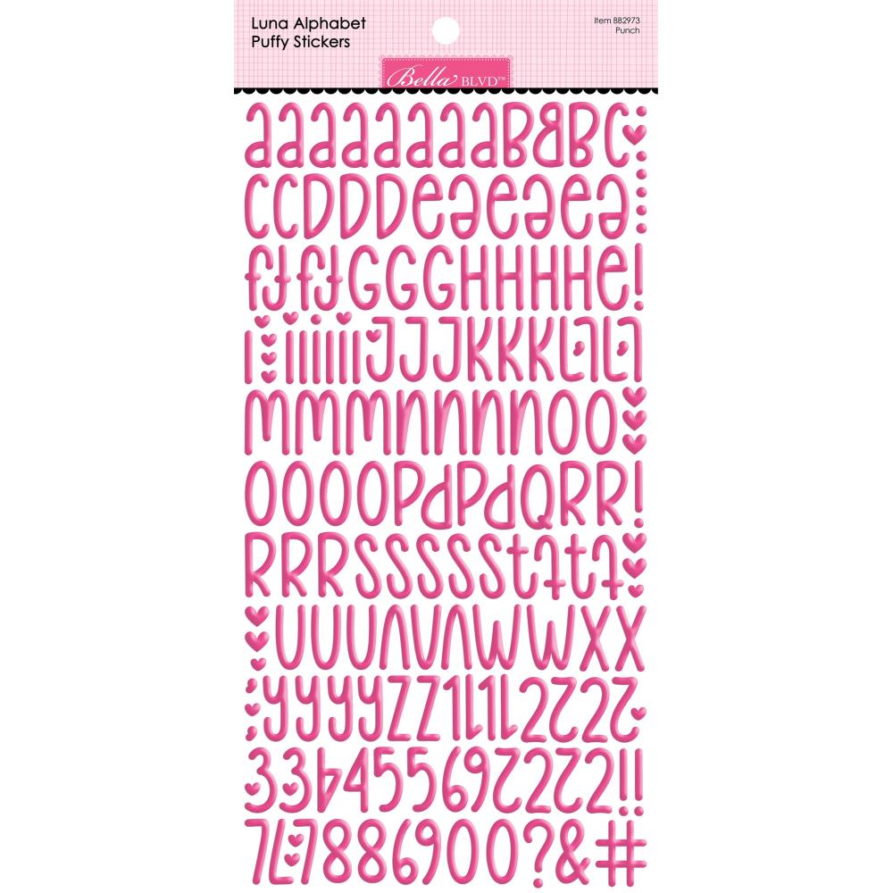 Bella Block Letters Bella Blvd Luna Alphabet Stickers - Punch — Papermaze