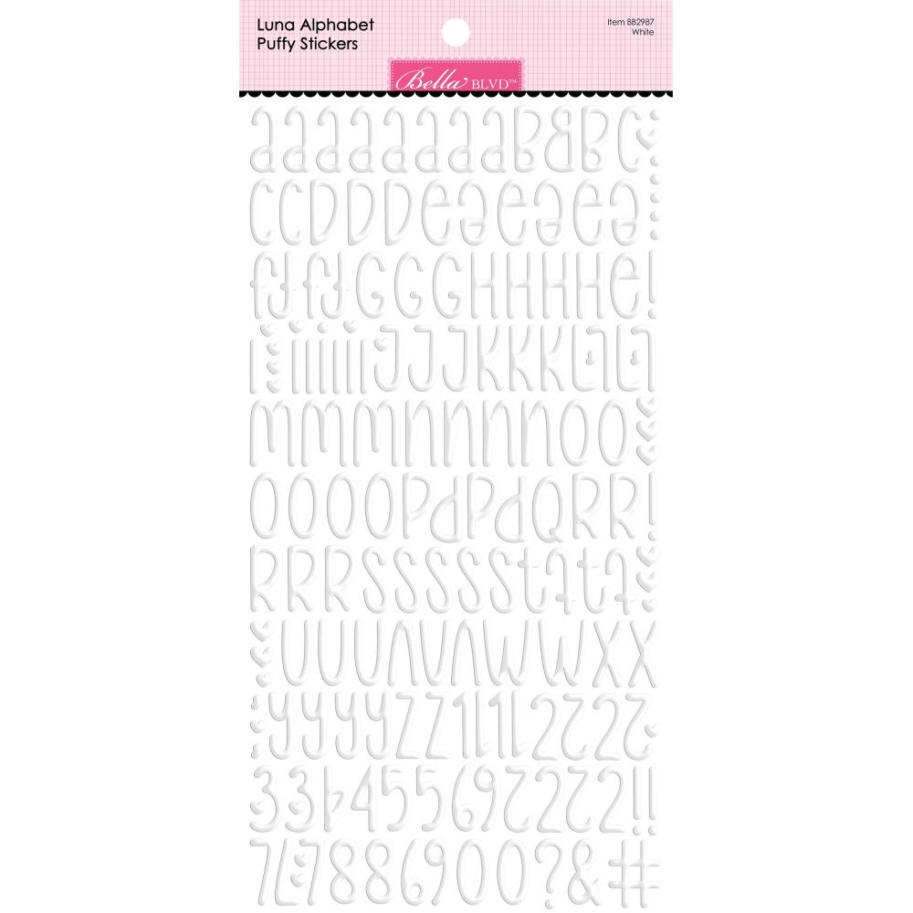 Bella Block Letters Bella Blvd Luna Alphabet Stickers - White — Papermaze