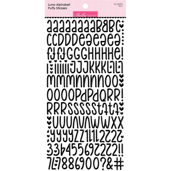 Luna Lettering Sticker Bella Blvd Luna Alphabet Stickers - Black — Papermaze