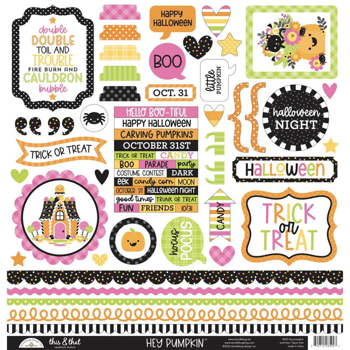 Doodlebug Design Hey Pumpkin - This & That Stickers