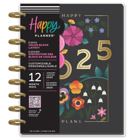 Me & My Big Ideas Happy Planner - Radiant Garden Classic 12 Month 2025 Planner