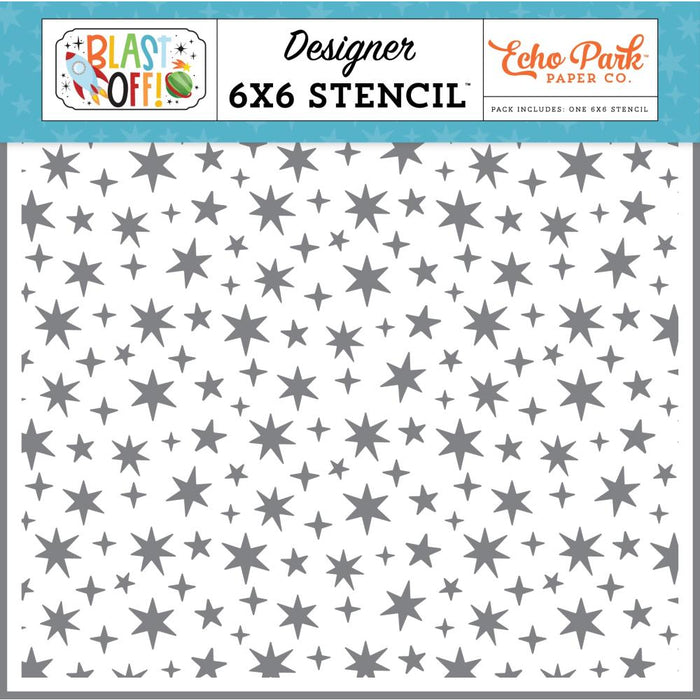 Echo Park Blast Off - Stellar Starbursts Stencil
