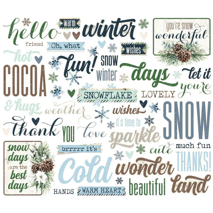 Simple Stories Simple Vintage Fresh Snow - Sentiment Bits & Pieces