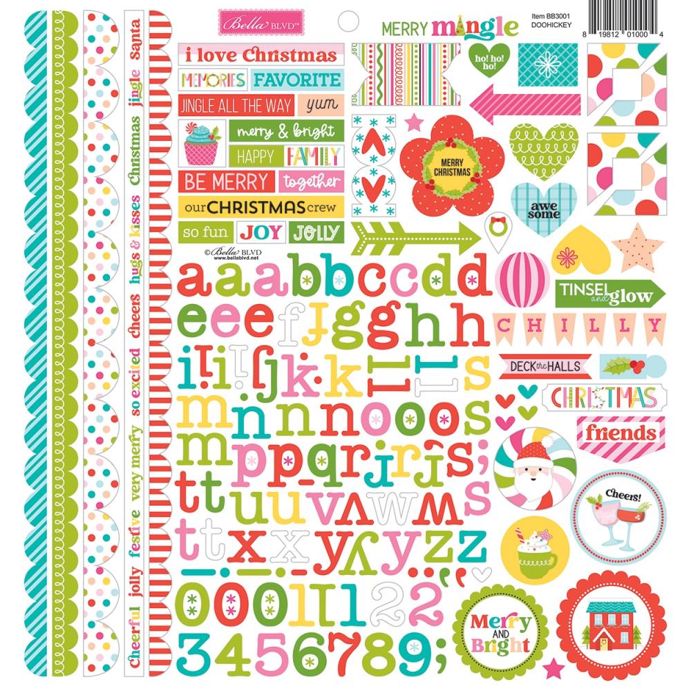 Bella Blvd Merry Mingle - Doohickey Cardstock Stickers