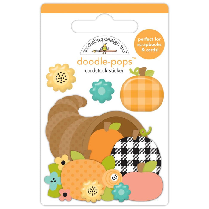 Doodlebug Design Farmhouse - Horn A Plenty Doodle-Pops 3D Sticker