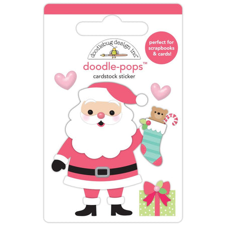 Doodlebug Design Tinsel Time - Jolly St. Nick Doodle-Pops 3D Sticker