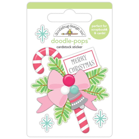 Doodlebug Design Tinsel Time - Merry Christmas Doodle-Pops 3D Sticker