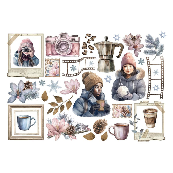 Stamperia Create Happiness Dewdrops - Adhesive Paper Ephemera