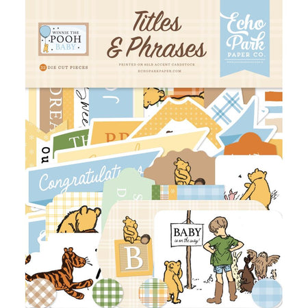 Echo Park Winnie The Pooh Baby - Ephemera Titles & Phrases