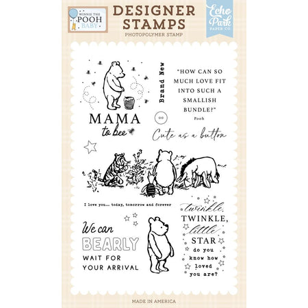 Echo Park Winnie The Pooh Baby - Bearly Wait Clear Stamps