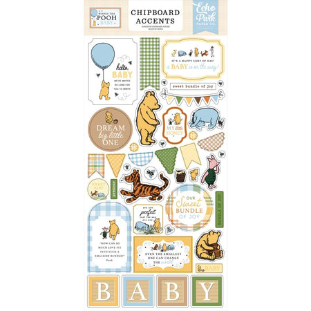 Echo Park Winnie The Pooh Baby - Chipboard Accents