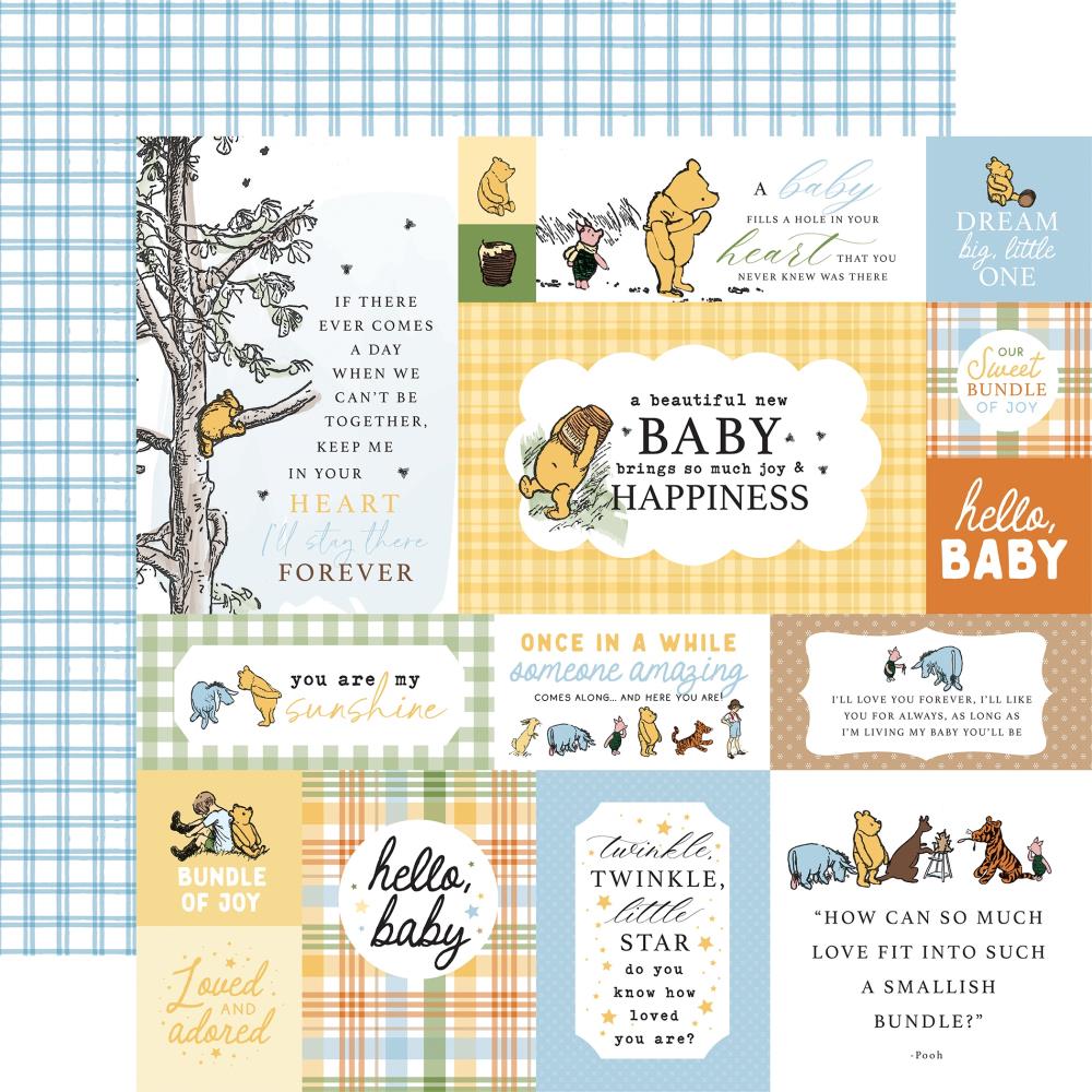 Echo Park Winnie The Pooh Baby - Multi Journaling Cards