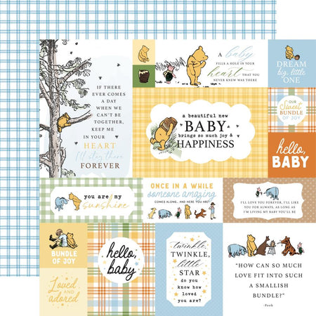 Echo Park Winnie The Pooh Baby - Multi Journaling Cards