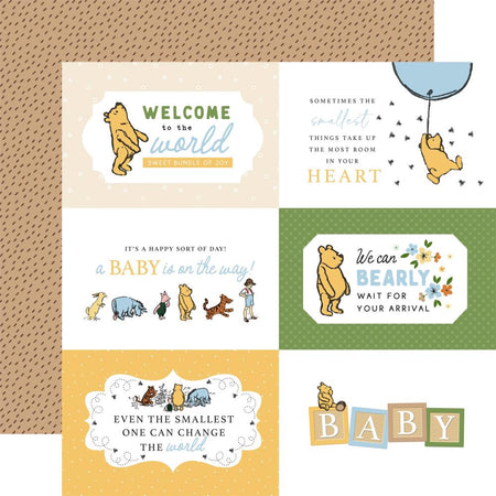 Echo Park Winnie The Pooh Baby - 6x4 Journaling Cards