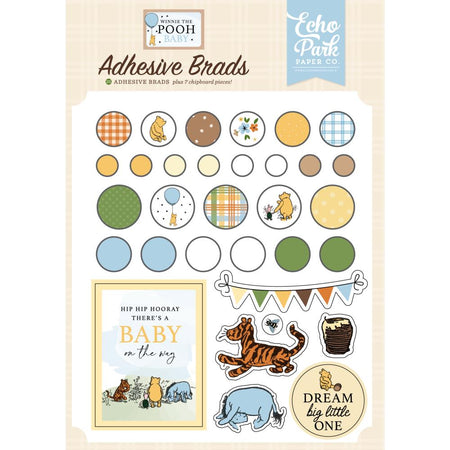 Echo Park Winnie The Pooh Baby - Adhesive Brads