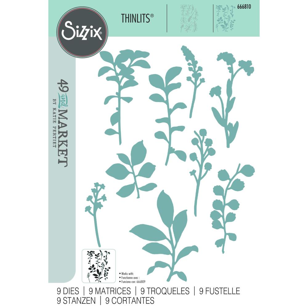 Sizzix Framelits Dies - 49 & Market Fine Stems 02