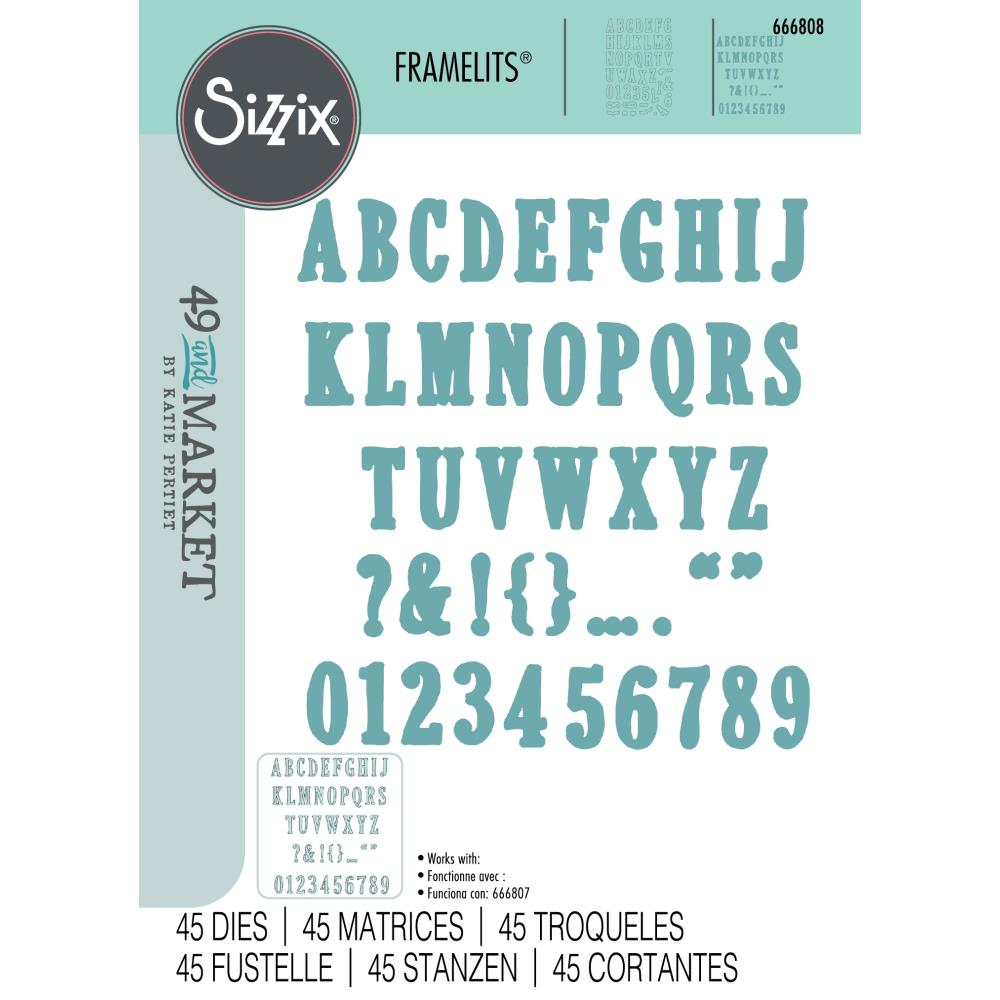 Sizzix Framelits Dies - 49 & Market Fine Line Alpha 02