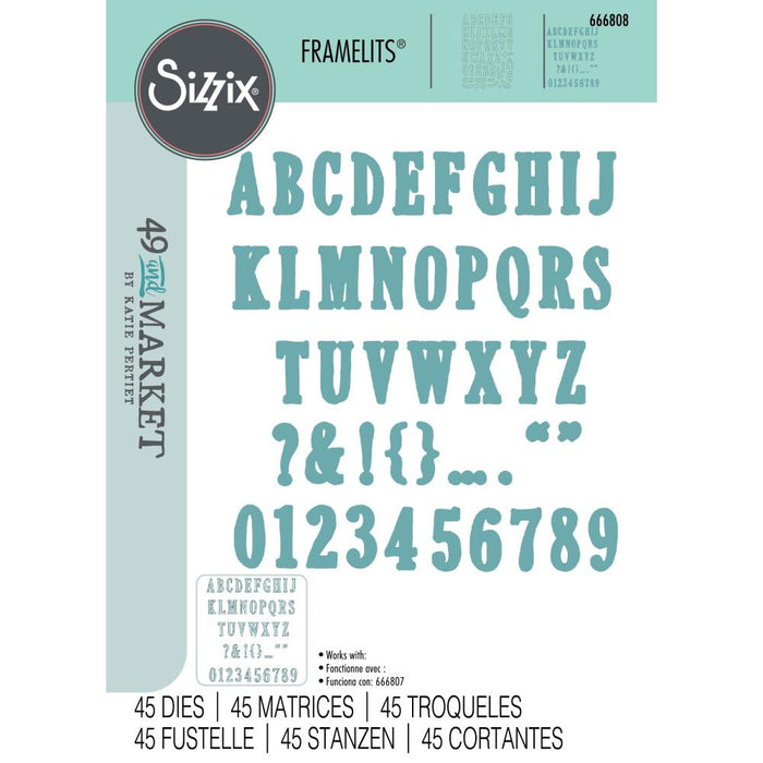 Sizzix Framelits Dies - 49 & Market Fine Line Alpha 02