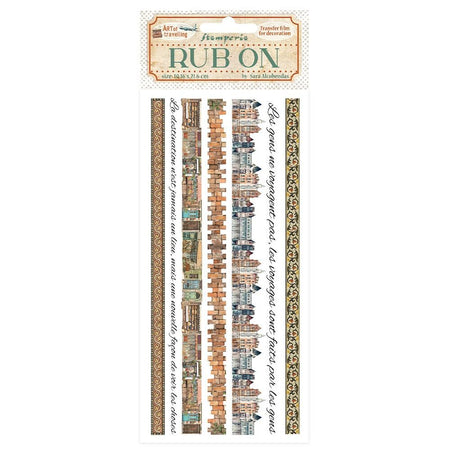 Stamperia Art Of Travelling - Stripes Rub-Ons