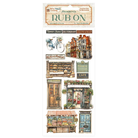 Stamperia Art Of Travelling - Shops Rub-Ons