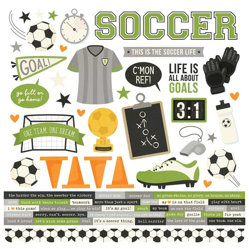 Simple Stories Simple Set Soccer - Cardstock Stickers
