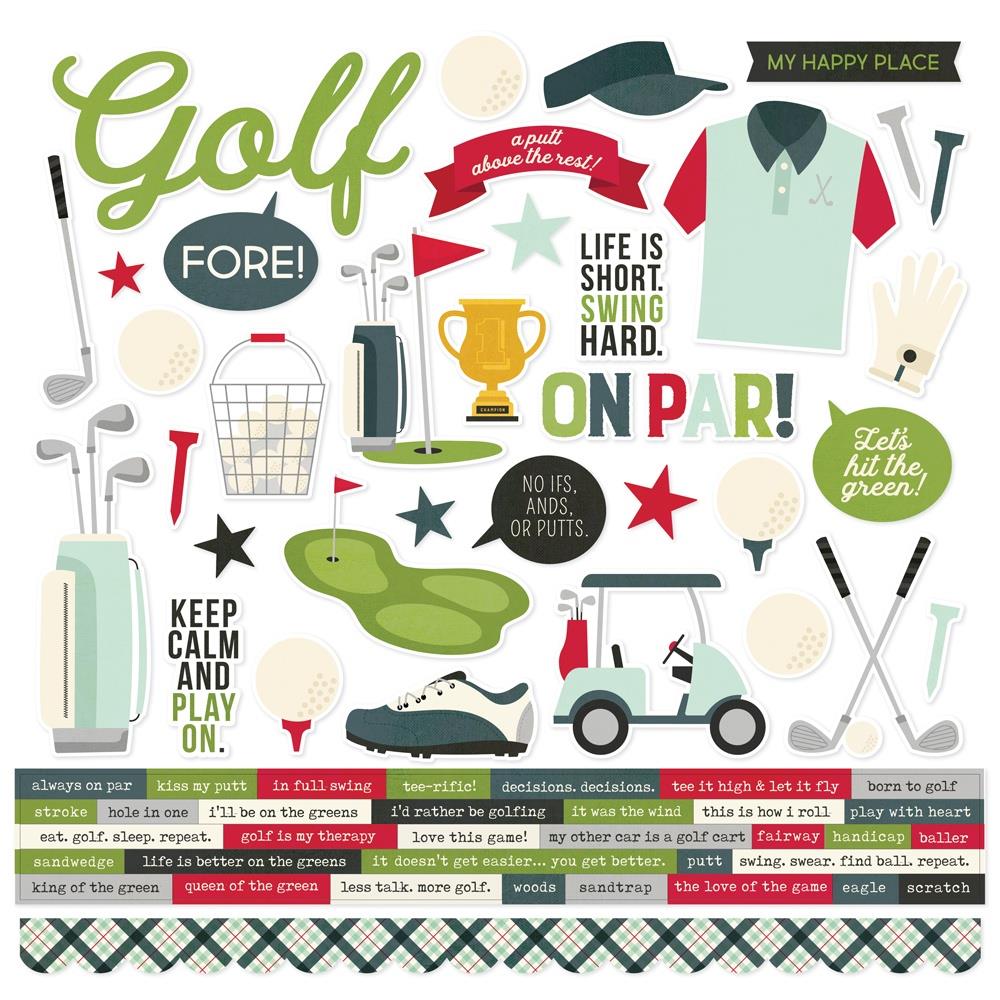 Simple Stories Simple Set Golf - Cardstock Stickers