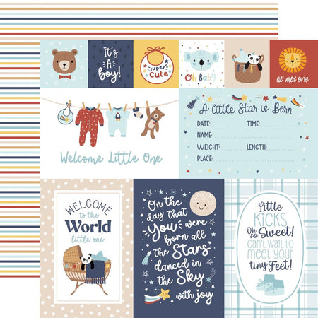 Echo Park Baby On Board Boy - Baby Boy Journaling Cards