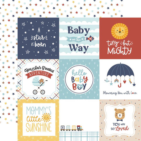 Echo Park Baby On Board Boy - 4x4 Journaling Cards