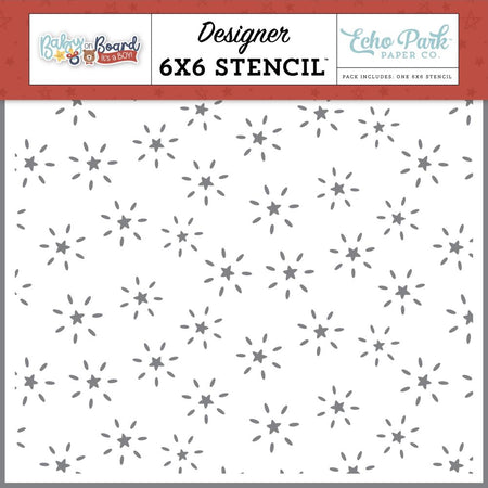 Echo Park Baby On Board Boy - Born To Shine Stars Stencil