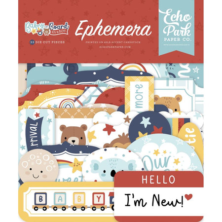 Echo Park Baby On Board Boy - Ephemera Icons