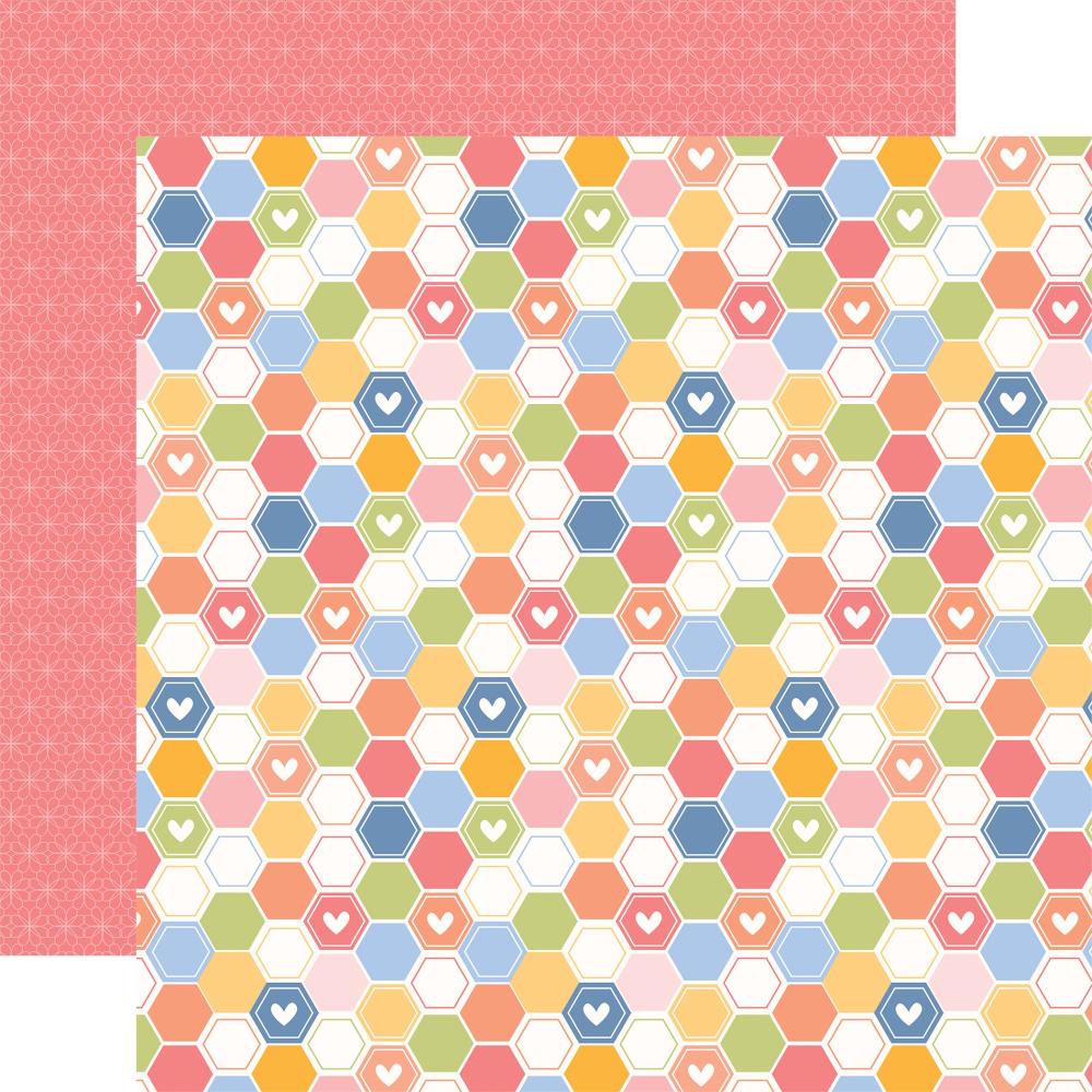Echo Park Blossoms And Bees - Bright Hexagons