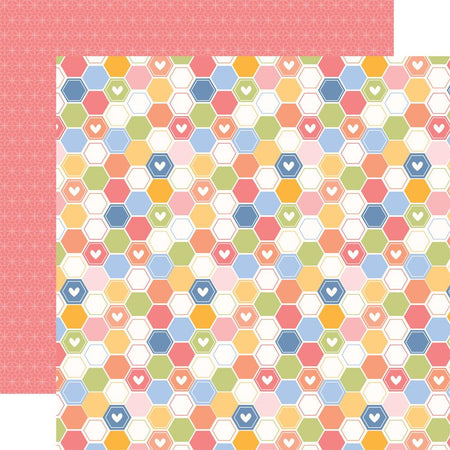 Echo Park Blossoms And Bees - Bright Hexagons