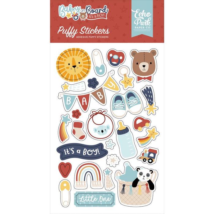 Echo Park Baby On Board Boy - Puffy Stickers