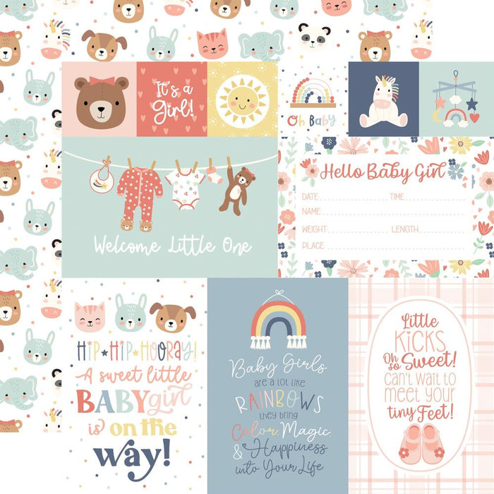 Echo Park Baby On Board Girl - Baby Girl Journaling Cards