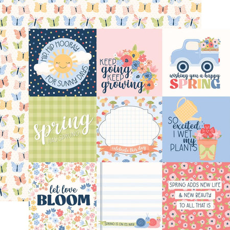 Echo Park Blossoms And Bees - 4x4 Journaling Cards