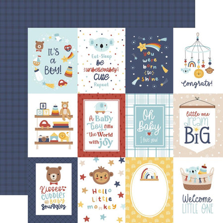 Echo Park Baby On Board Boy - 3x4 Journaling Cards