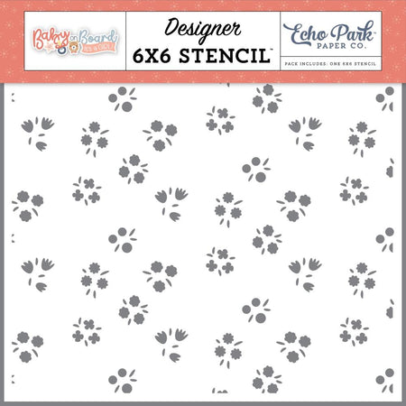 Echo Park Baby On Board Girl - My Little One Bunches Stencil