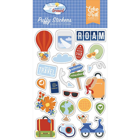 Echo Park Born To Travel - Puffy Stickers
