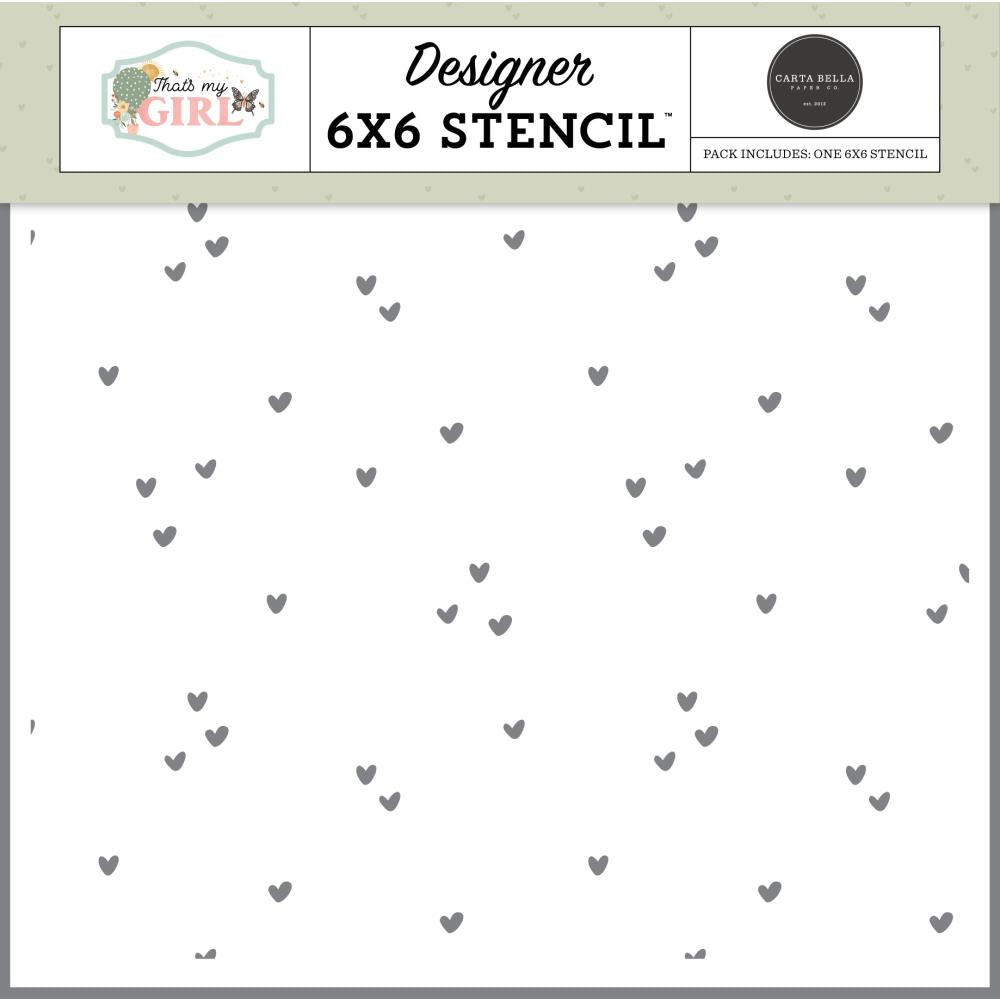 Carta Bella That's My Girl - My Little Love Hearts Stencil