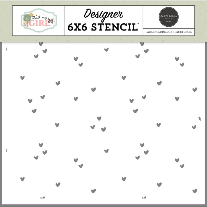 Carta Bella That's My Girl - My Little Love Hearts Stencil